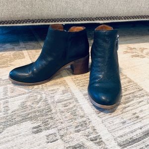Franco Sarto Black Leather Booties